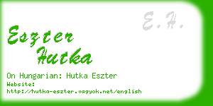 eszter hutka business card